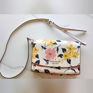 Kate Spade Floral Crossbody Bag - Cream and Yellow/Pink